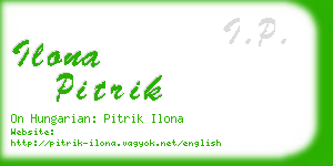 ilona pitrik business card